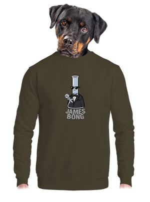 James Bong unisex mikina bez kapuce Urban Khaki