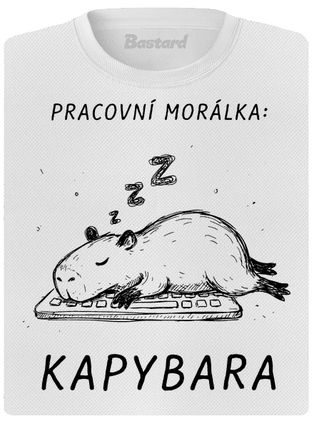 Pracovní morálka dámské sportovní tričko White