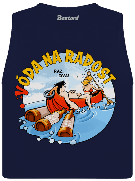 Vóda na radost dámské tílko volné Navy