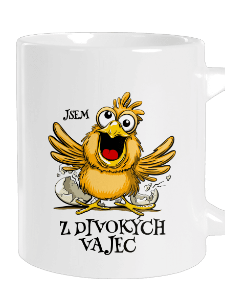 Z divokých vajec velký hrnek White