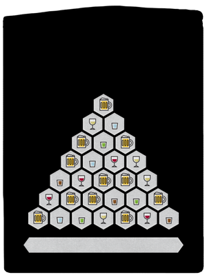 Obrázkový alko kvíz a fix pánská mikina na zip Black