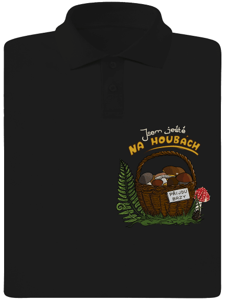 Na houbách pánská polokošile Black