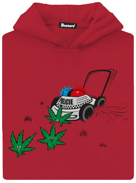 Ganja krize dětská mikina klokanka Fire Red