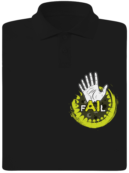 AI Fail pánská polokošile Black