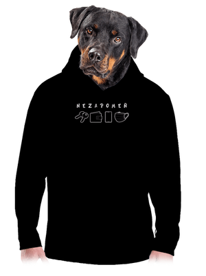 Nezapomeň pánská mikina klokanka Black