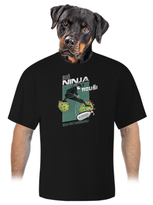 Ninja v rouši unisex tričko oversized Black