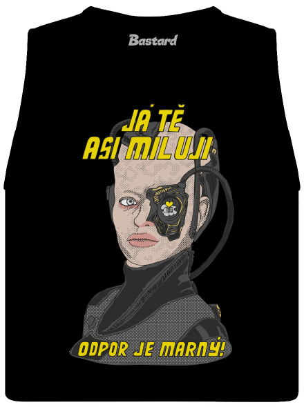 Zamilovaný Borg dámské tílko volné Black