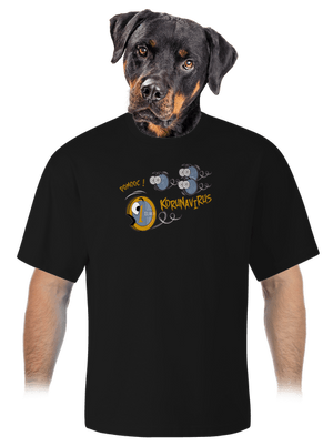 Korunavirus na útěku unisex tričko oversized Black