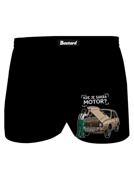 Kde je motor? pánské trenky Black