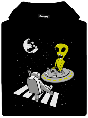 Vesmírný přechod pánská mikina klokanka Black