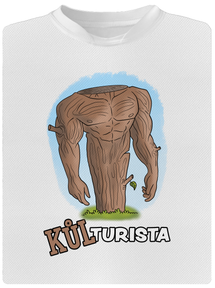 Kůlturista pánské sportovní tričko White