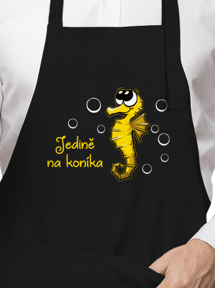 Na koníka zástěra Black