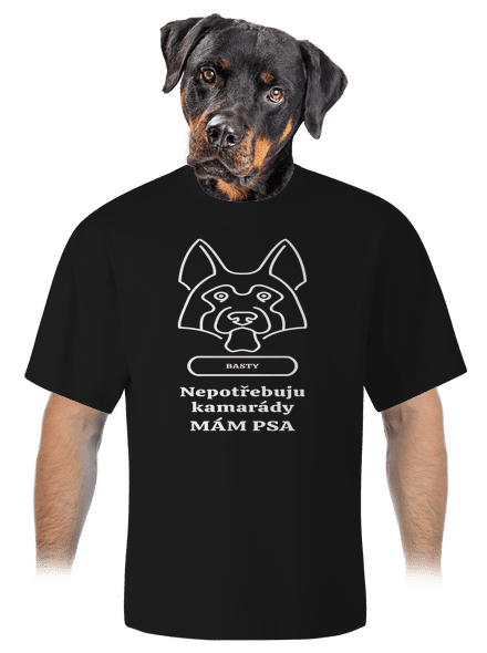 Nemůžu, mám psa unisex tričko oversized Black