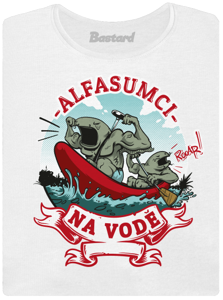 Alfasumci na vodě dámské tričko s lemem White
