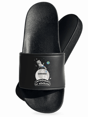 Introvert na dovolené pantofle Black