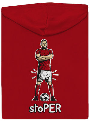 Stoper pánská mikina na zip Red