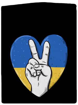 Ukrajina - Mír pánská mikina na zip Black