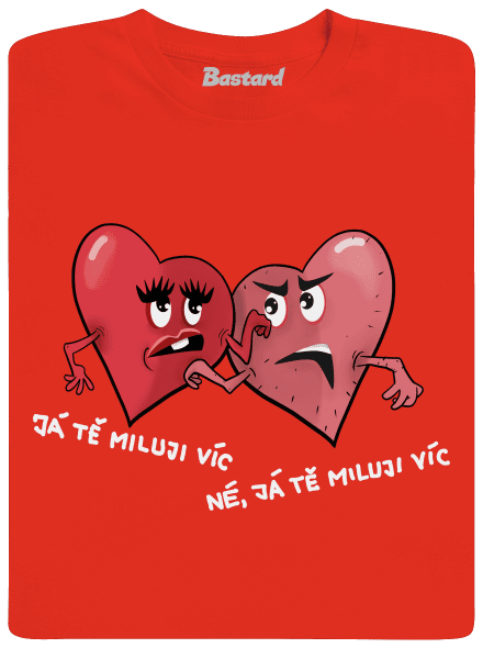 Srdíčka pánské tričko Fiery Red