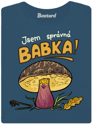 Babka a hříbeček dámské tričko premium Petrol Blue