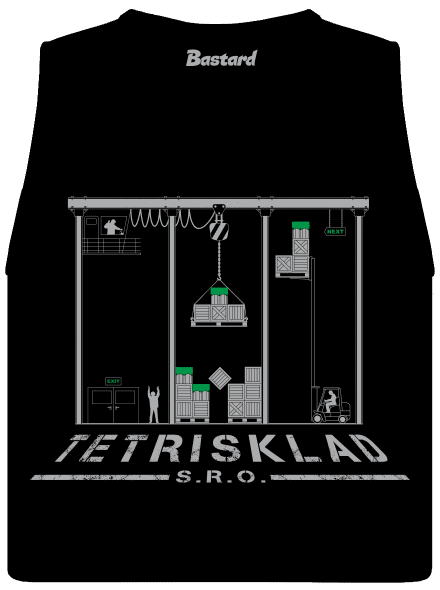Tetrisklad dámské tílko volné Black