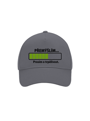 Přemýšlím kšiltovka baseballka Graphite grey