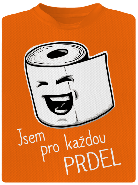 Prdel pánské sportovní tričko Neon Orange