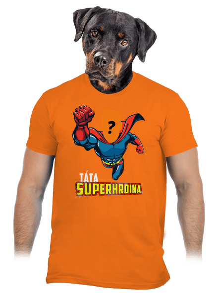 Táta superhrdina pánské tričko Orange