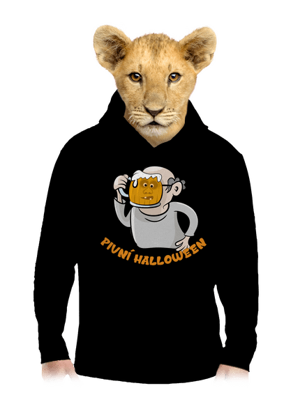 Pivní Halloween dětská mikina klokanka Black