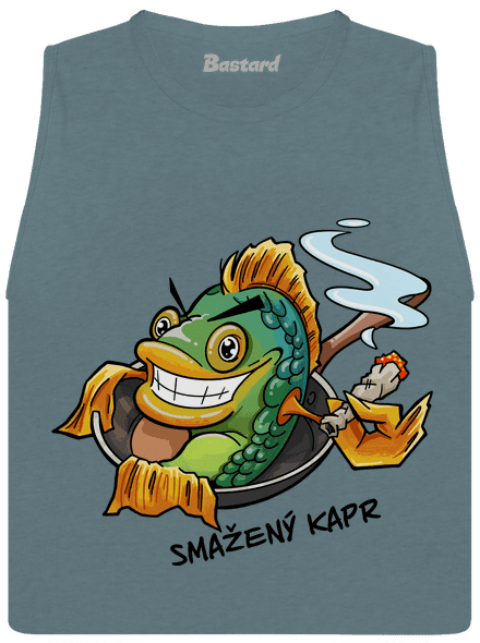 Smažený kapr dámské tílko volné Heather Deep Teal