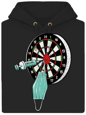 Zásah unisex mikina premium Dark Black