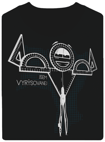 Vyrýsovanej unisex mikina bez kapuce Black