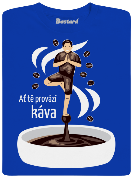Káva provází pánské dlouhý rukáv Royal Blue