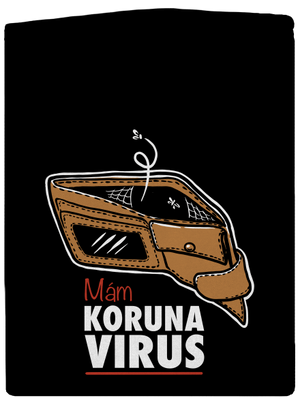 Korunavirus v peněžence pánská mikina na zip Black