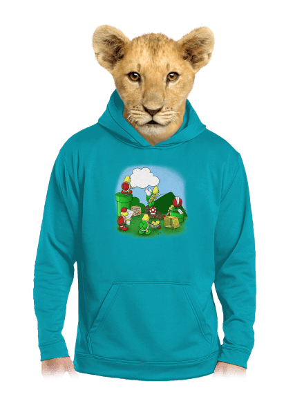 Jak se staví nový level? dětská mikina klokanka Hawaiian Blue