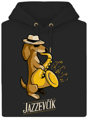 Jazzevčík unisex mikina premium Dark Black