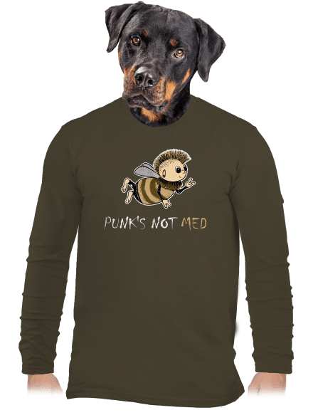 Punks Not Med pánské dlouhý rukáv Urban Khaki