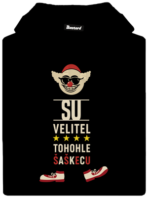 Velitel šaškecu pánská mikina klokanka Black