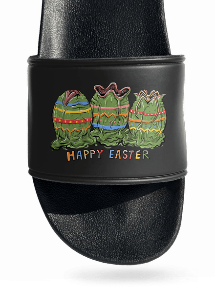 Happy Easter pantofle Black