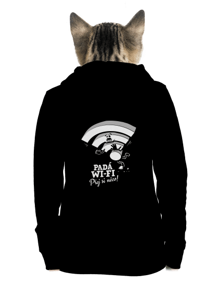 Padá wi-fi dámská mikina na zip Black