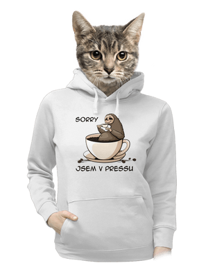 V pressu dámská mikina klokanka White