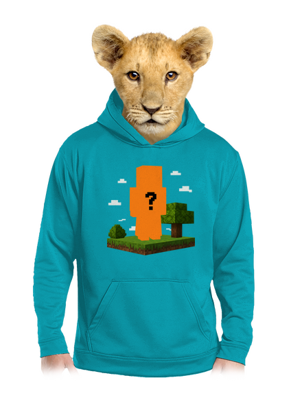 Minecraft z vlastní fotky dětská mikina klokanka Hawaiian Blue