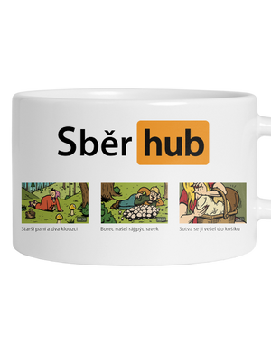 Sběr hub hrnek makronka White