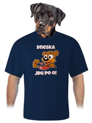 Dneska jdu po o unisex tričko oversized Midnight Blue