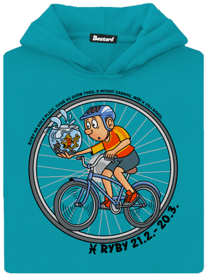 Cyklistický horoskop: Ryby dětská mikina klokanka Hawaiian Blue