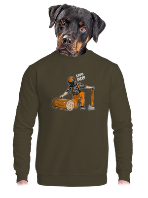 unisex mikina bez kapuce