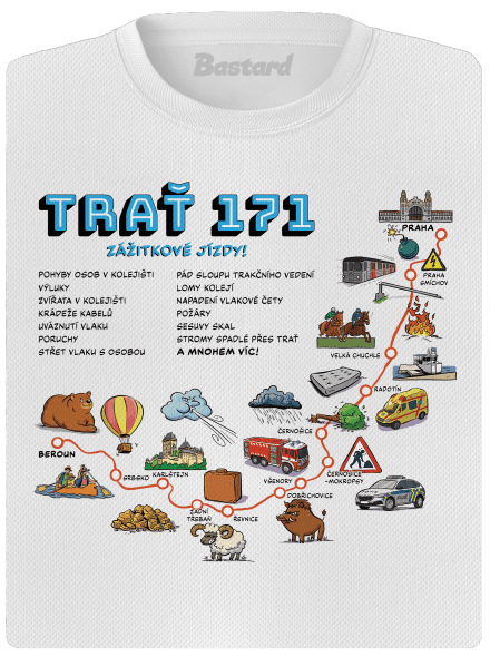 Trať 171 dámské sportovní tričko White