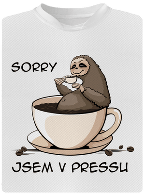 V pressu pánské sportovní tričko White