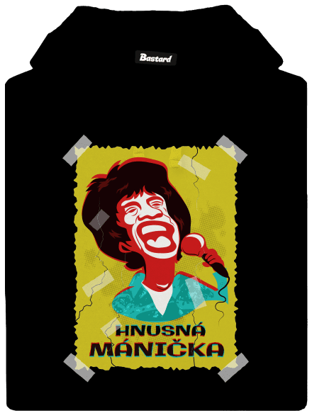 Mánička pánská mikina klokanka Black