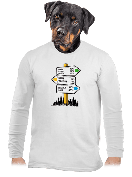 Rozcestník pánské dlouhý rukáv White