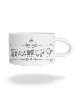 Kozí farma hrnek makronka White